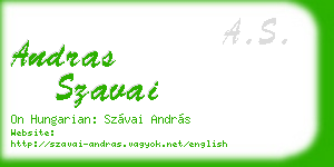 andras szavai business card